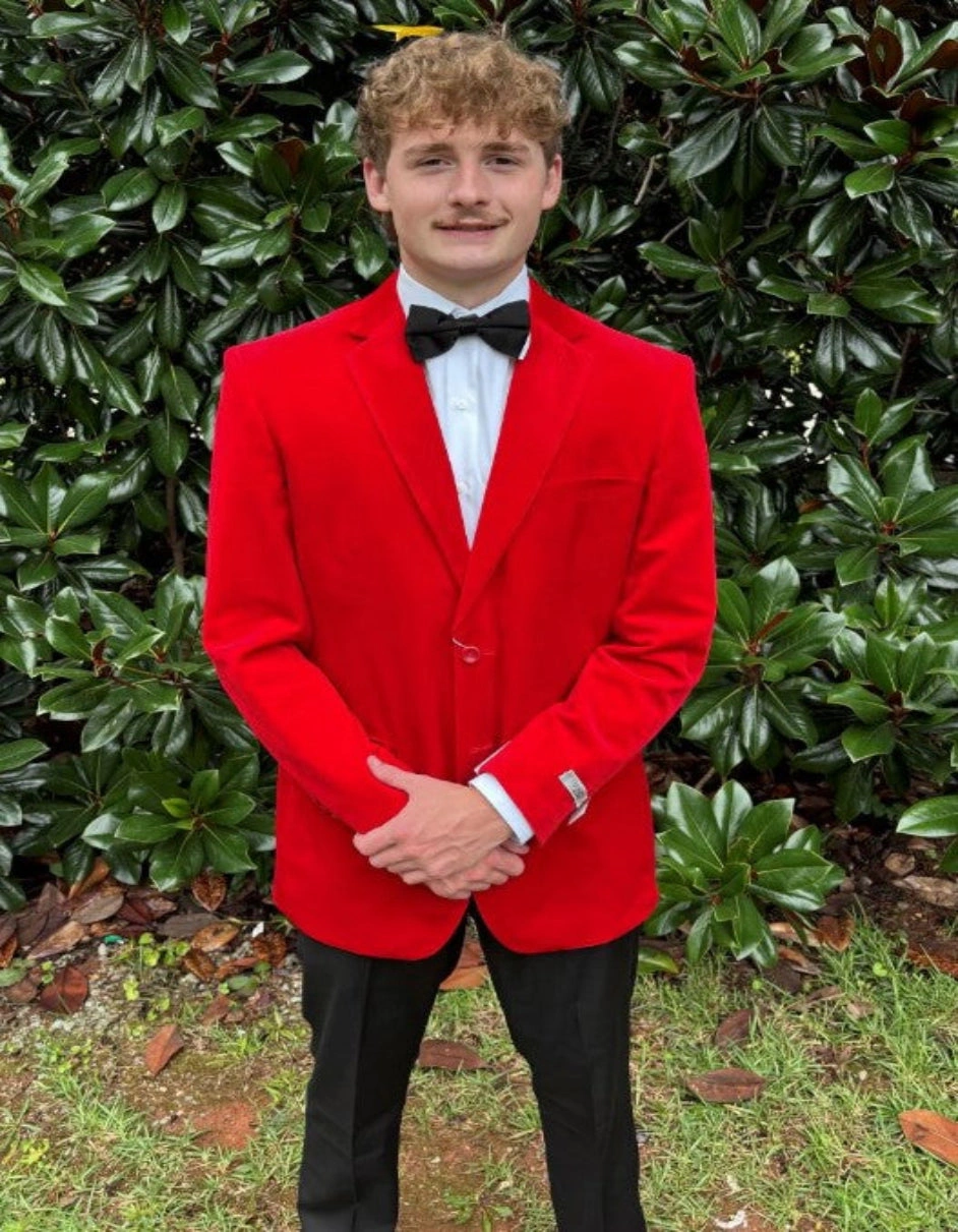 Giacca Uomo in Velluto Rosso: Eleganza Italiana Slim Fit, Stile Inconfondibile!
